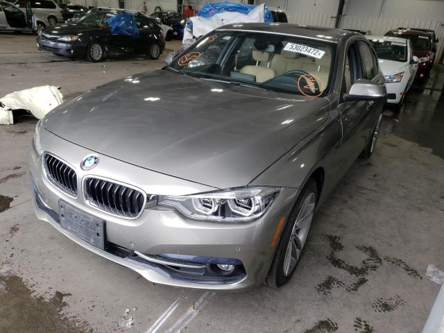 WBA8D9G51HNU59174 - 2017 BMW 330 XI TAN photo 2