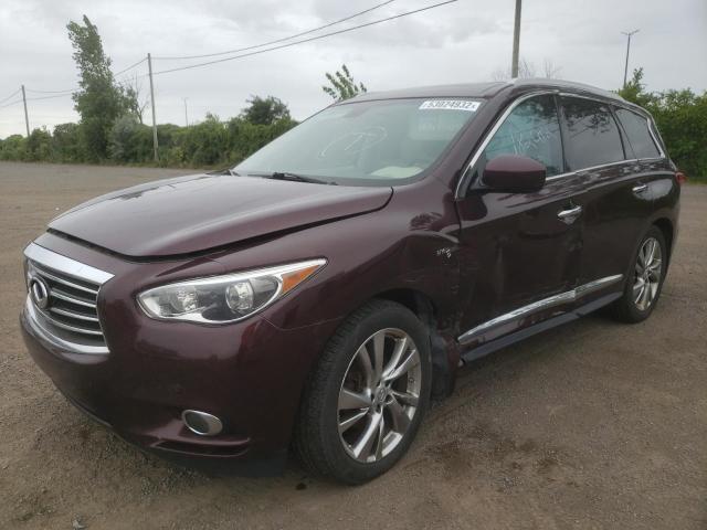 5N1CL0MM5FC534468 - 2015 INFINITI QX60 HYBRI BURGUNDY photo 2