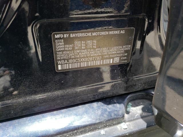 WBAJB9C5XKB287782 - 2019 BMW M550XI  photo 10