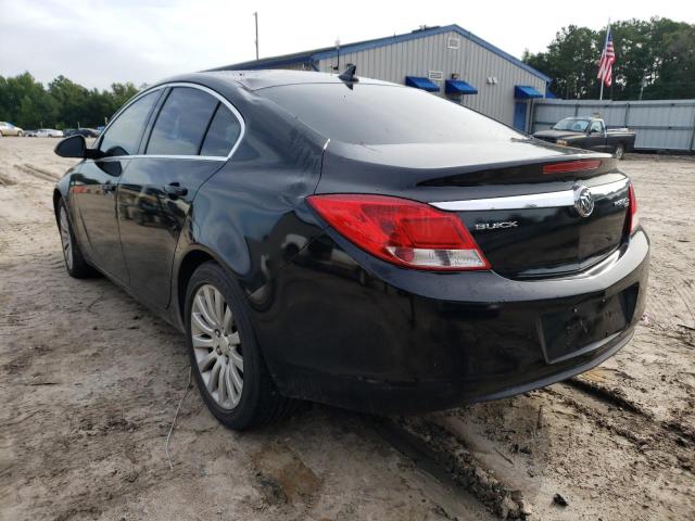 W04GT5GCXB1067926 - 2011 BUICK REGAL CXL BLACK photo 3