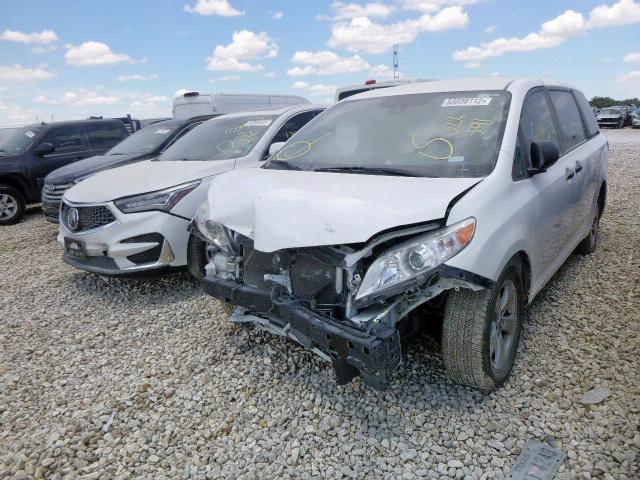 5TDZZ3DC8LS022591 - 2020 TOYOTA SIENNA L WHITE photo 2