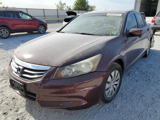 1HGCP2F35BA156202 - 2011 HONDA ACCORD LX BURGUNDY photo 2