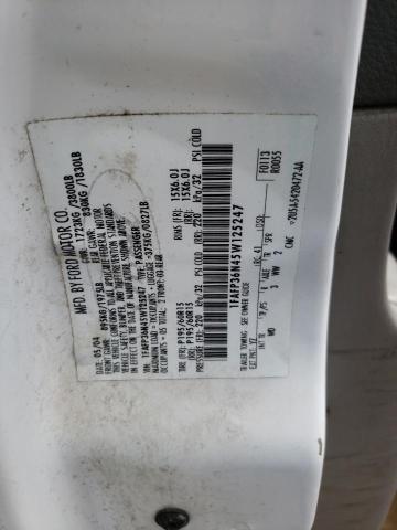 1FAFP36N45W125247 - 2005 FORD FOCUS ZXW WHITE photo 10