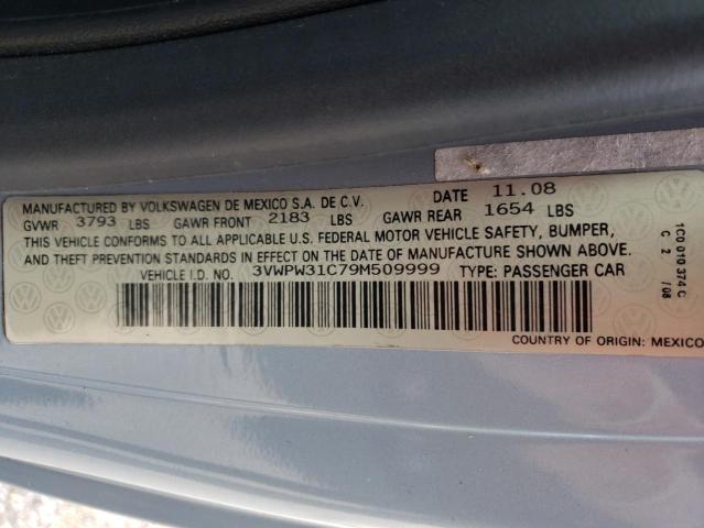 3VWPW31C79M509999 - 2009 VOLKSWAGEN NEW BEETLE 蓝色 照片 10