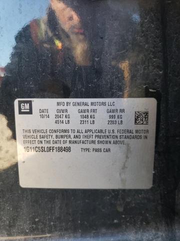1G11C5SL0FF188498 - 2015 CHEVROLET MALIBU 1LT 黑色 照片 10