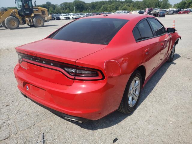 2C3CDXBG0KH688332 - 2019 DODGE CHARGER SX RED photo 4