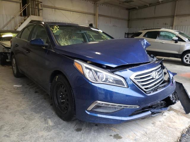 5NPE24AF3FH159570 - 2015 HYUNDAI SONATA SE BLUE photo 1