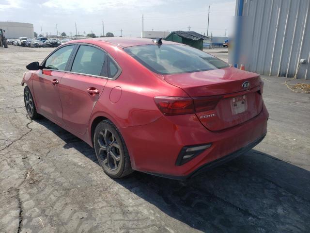 3KPF24AD2KE030155 - 2019 KIA FORTE FE RED photo 3