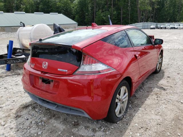 JHMZF1C61BS008335 - 2012 HONDA CR-Z RED photo 4