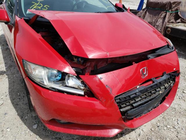 JHMZF1C61BS008335 - 2012 HONDA CR-Z RED photo 9