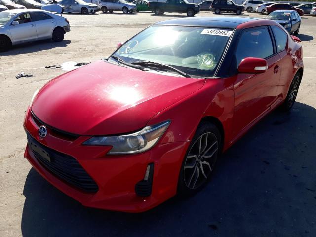 JTKJF5C73E3081700 - 2014 TOYOTA SCION TC RED photo 2