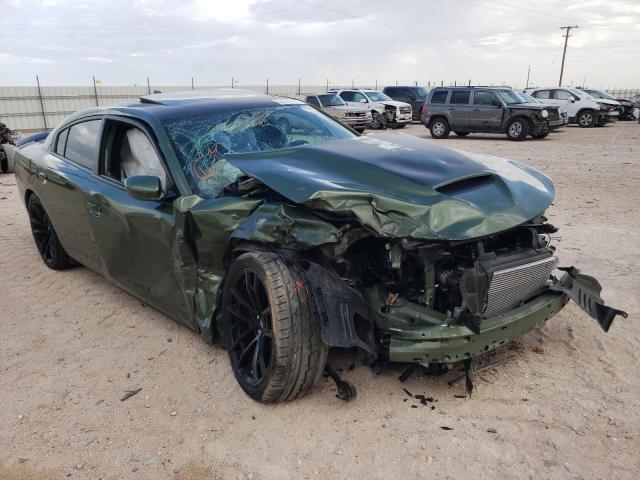 2C3CDXGJ2KH637600 - 2019 DODGE CHARGER SC GREEN photo 1