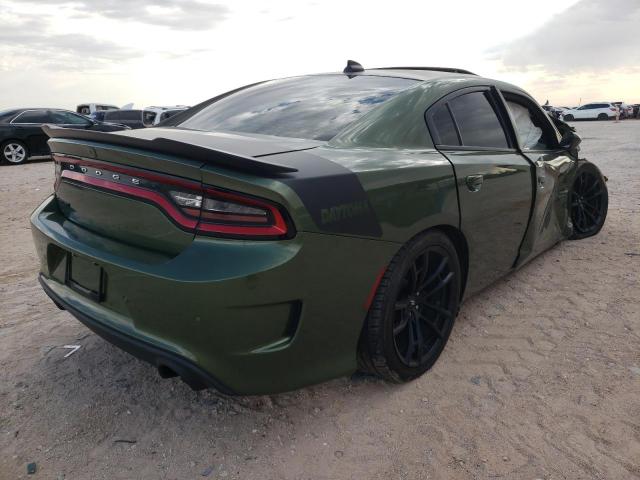 2C3CDXGJ2KH637600 - 2019 DODGE CHARGER SC GREEN photo 4