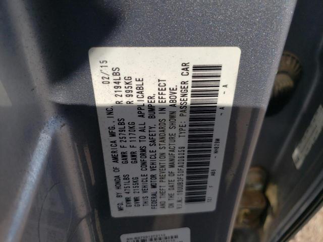 19UUB3F50FA006059 - 2015 ACURA TLX TECH SILVER photo 10
