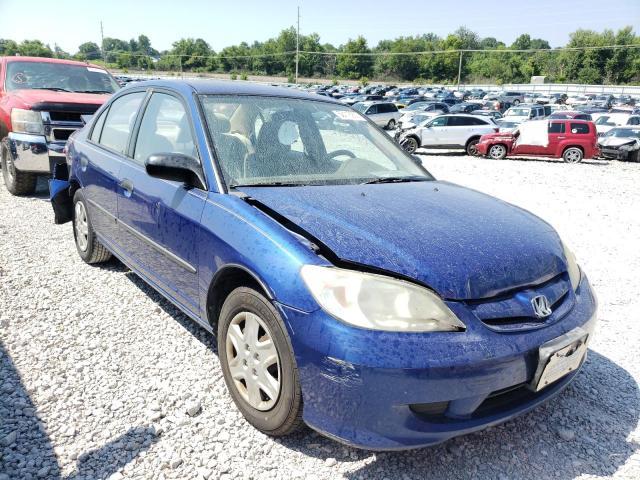 1HGES16364L017124 - 2004 HONDA CIVIC DX V BLUE photo 1