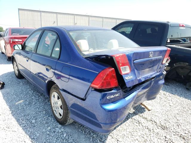 1HGES16364L017124 - 2004 HONDA CIVIC DX V BLUE photo 3