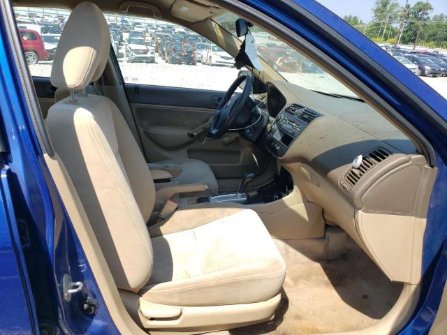 1HGES16364L017124 - 2004 HONDA CIVIC DX V BLUE photo 5