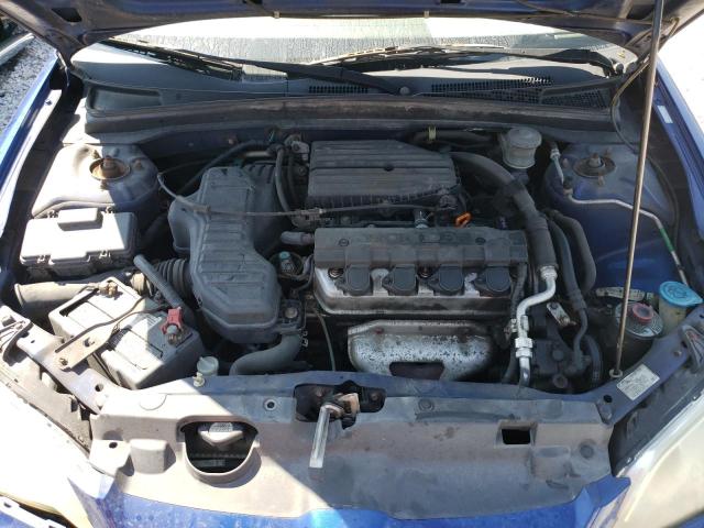 1HGES16364L017124 - 2004 HONDA CIVIC DX V BLUE photo 7