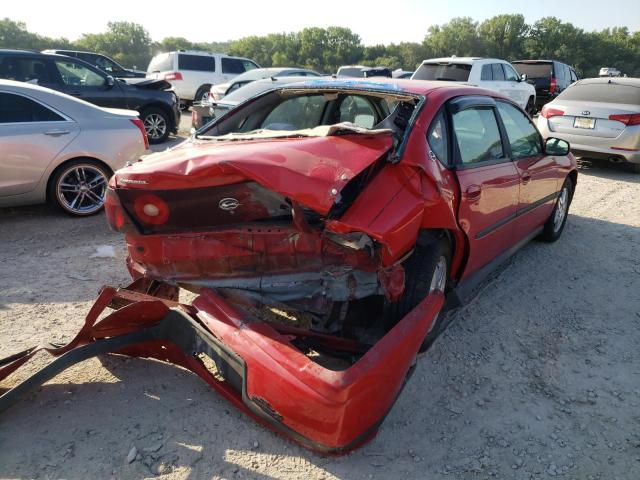 2G1WF52E949174541 - 2004 CHEVROLET IMPALA RED photo 4