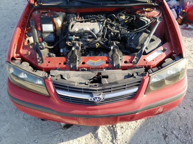 2G1WF52E949174541 - 2004 CHEVROLET IMPALA RED photo 7