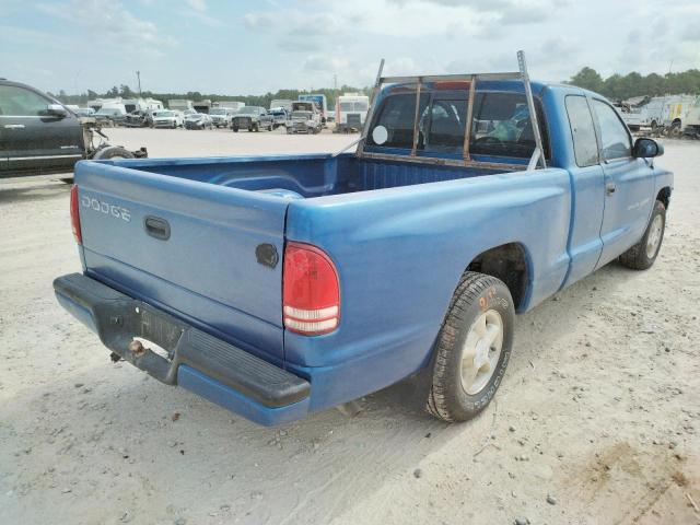 1B7FL22P8WS716150 - 1998 DODGE DAKOTA BLUE photo 4