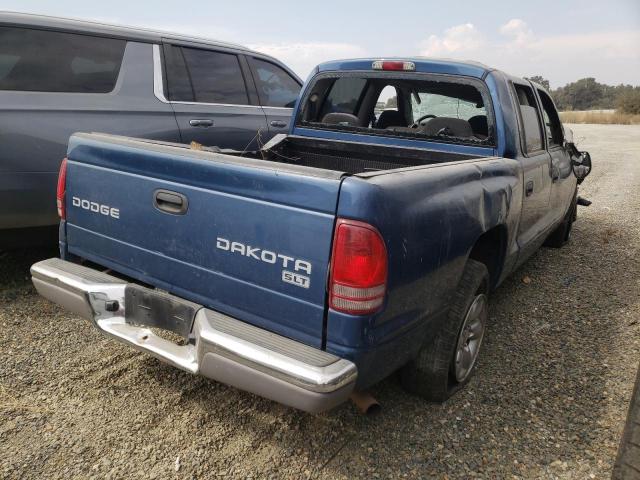 1D7HL48K04S651331 - 2004 DODGE DAKOTA QUA BLUE photo 4