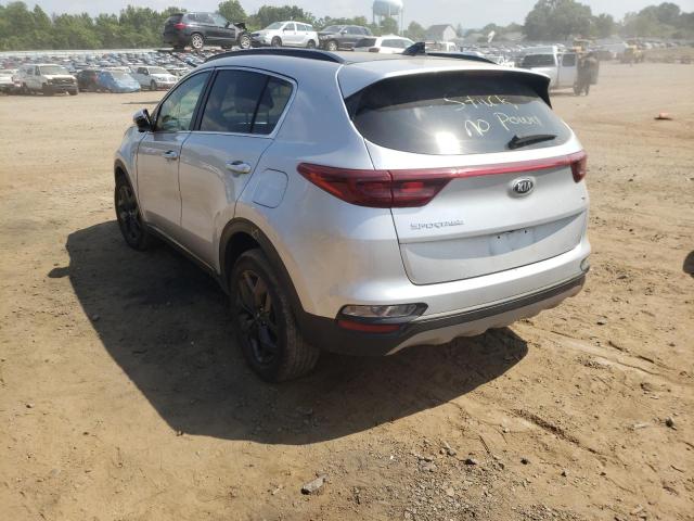 KNDP6CACXL7709375 - 2020 KIA SPORTAGE S SILVER photo 3