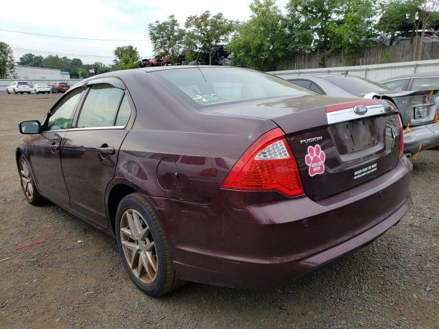 3FAHP0JA8BR249368 - 2011 FORD FUSION SEL MAROON photo 3