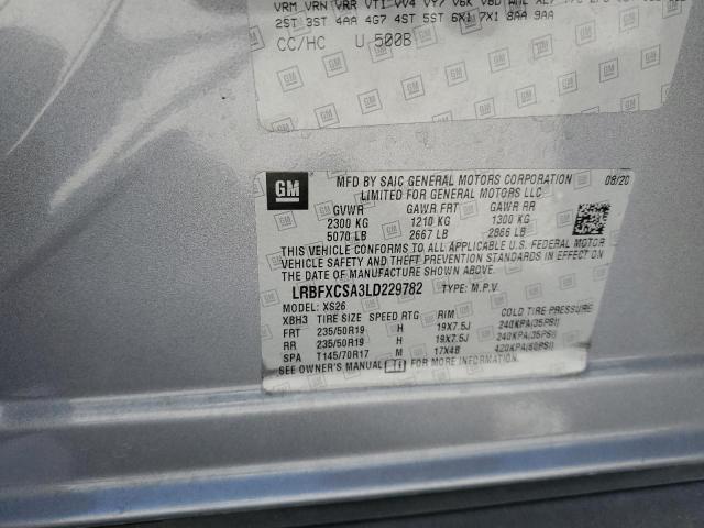 LRBFXCSA3LD229782 - 2020 BUICK ENVISION E GRAY photo 10