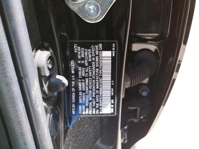 SHHFK7H95MU412257 - 2021 HONDA CIVIC SPOR BLACK photo 10