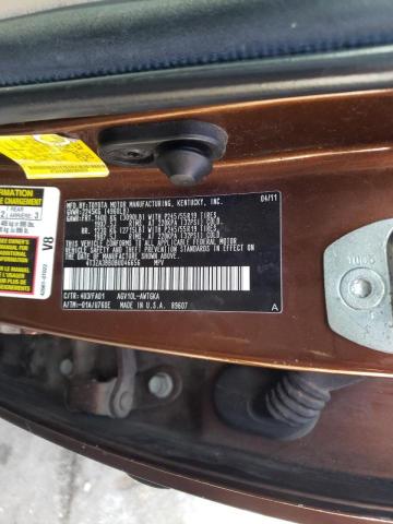 4T3ZA3BB0BU046656 - 2011 TOYOTA VENZA BROWN photo 10