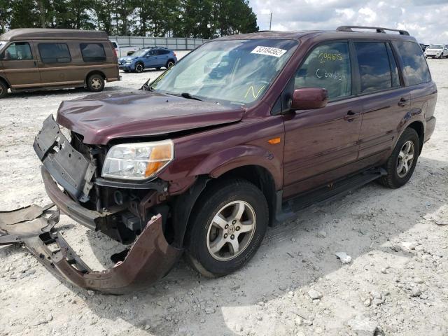 5FNYF28747B016969 - 2007 HONDA PILOT MAROON photo 2