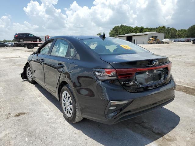 3KPF24AD9ME397587 - 2021 KIA FORTE FE BLACK photo 3