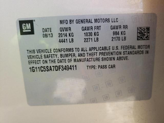 1G11C5SA7DF349411 - 2013 CHEVROLET MALIBU 1LT BEIGE photo 10