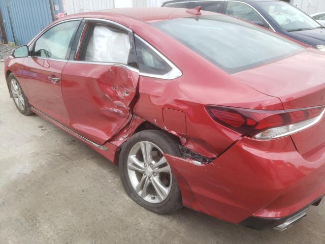 5NPE34AF2KH800618 - 2019 HYUNDAI SONATA LIM RED photo 9