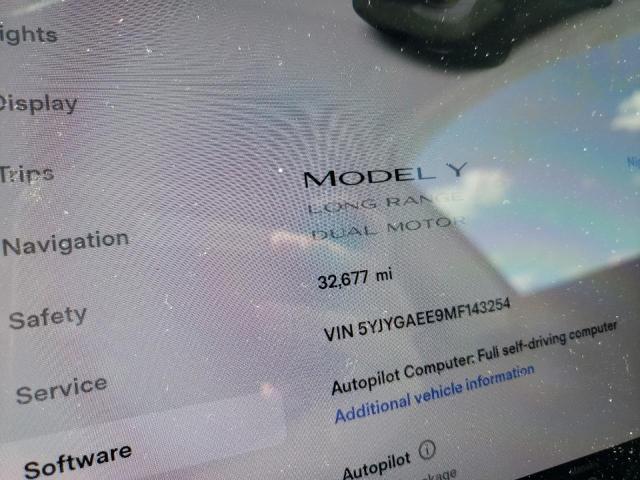 5YJYGAEE9MF143254 - 2021 TESLA MODEL Y رمادي صورة 8