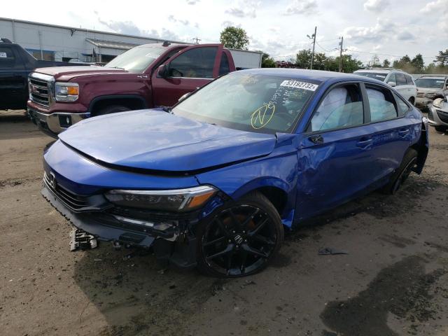 2HGFE2F52NH556518 - 2022 HONDA CIVIC SPOR BLUE photo 2