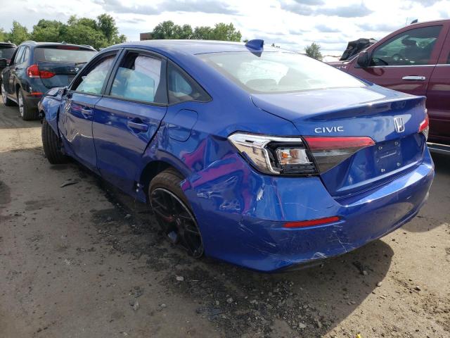 2HGFE2F52NH556518 - 2022 HONDA CIVIC SPOR BLUE photo 3