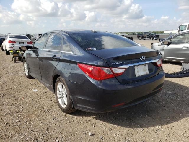 5NPEB4AC3DH796400 - 2013 HYUNDAI SONATA GLS BLUE photo 3