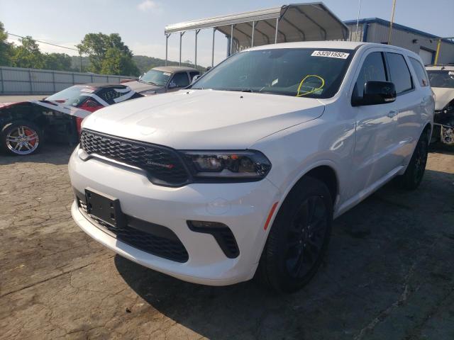 1C4RDJDG2MC845168 - 2021 DODGE DURANGO GT WHITE photo 2