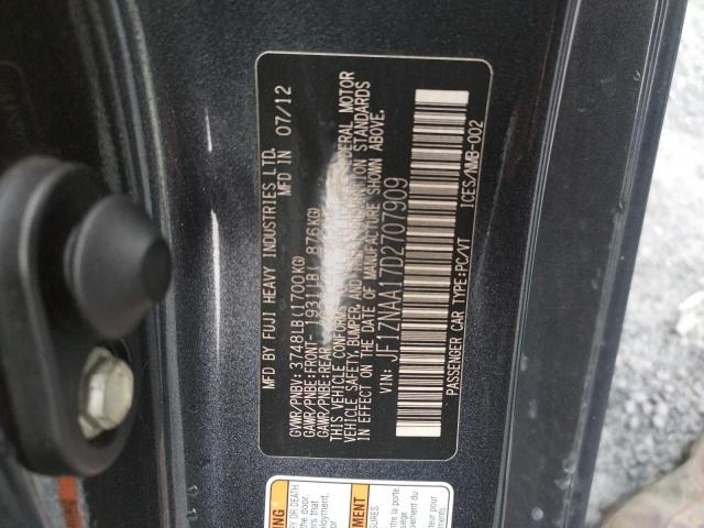 JF1ZNAA17D2707909 - 2013 TOYOTA SCION FR-S CHARCOAL photo 10