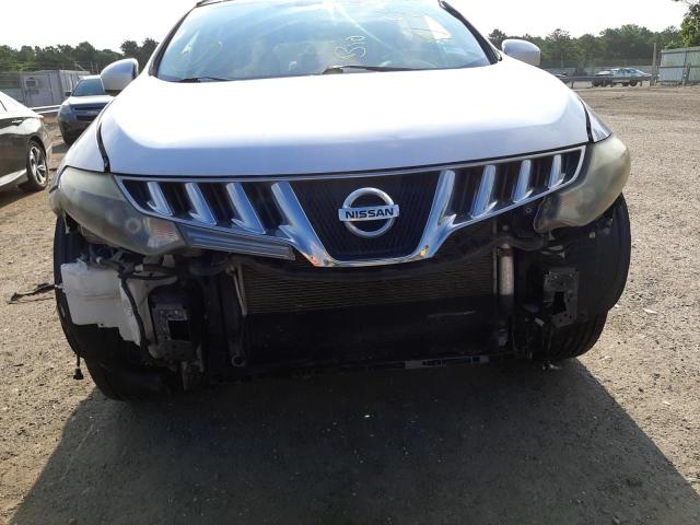 JN8AZ18W39W150532 - 2009 NISSAN MURANO SILVER photo 9