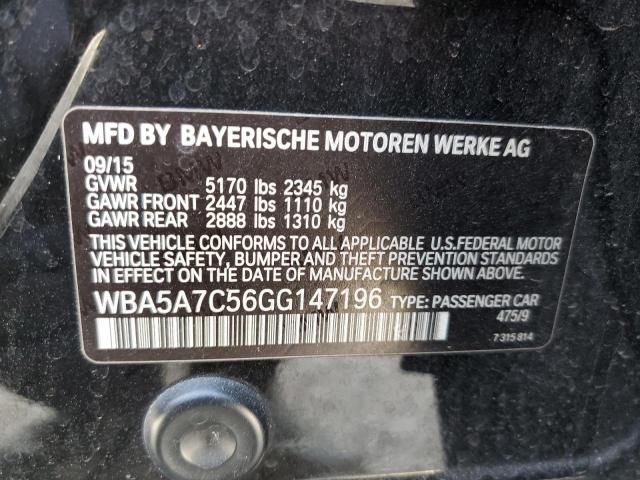 WBA5A7C56GG147196 - 2016 BMW 528 XI  photo 10