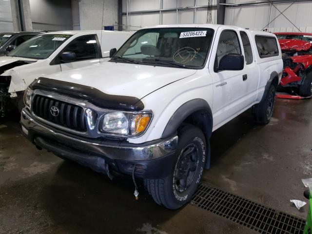 5TESN92N53Z210573 - 2003 TOYOTA TACOMA XTR WHITE photo 2