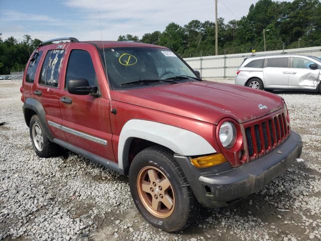 1J8GK48K46W159186 - 2006 JEEP LIBERTY SP MAROON photo 1