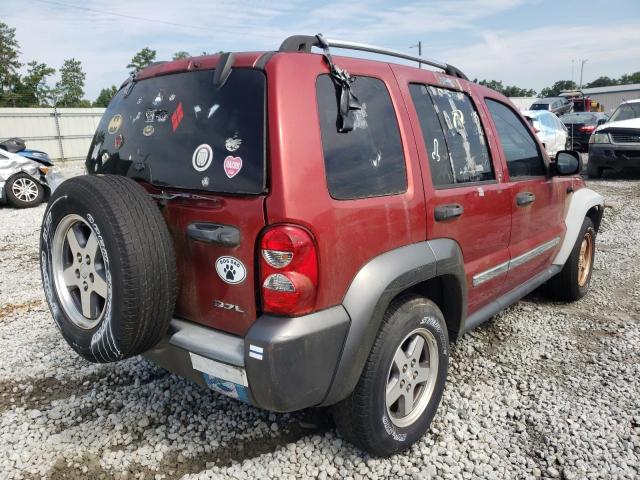 1J8GK48K46W159186 - 2006 JEEP LIBERTY SP MAROON photo 4