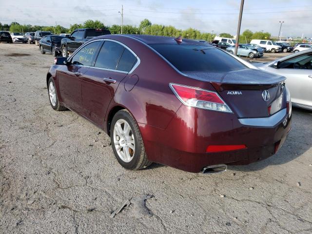 19UUA8F53AA026301 - 2010 ACURA TL BURGUNDY photo 3