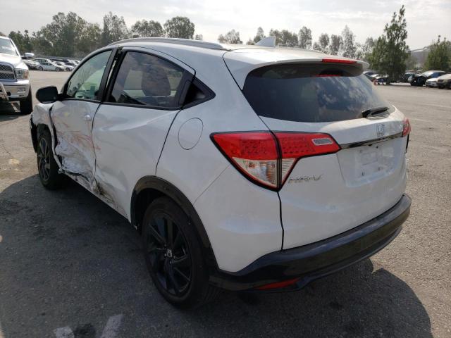 3CZRU5H16NM703087 - 2022 HONDA HR-V SPORT WHITE photo 3