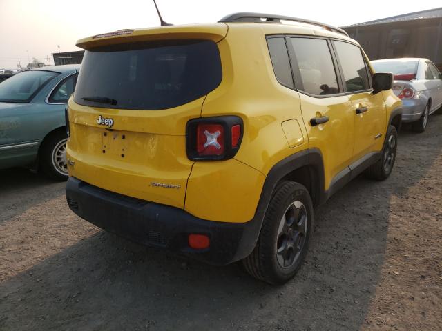 ZACCJBAB5HPF29410 - 2017 JEEP RENEGADE S Sarı foto 4
