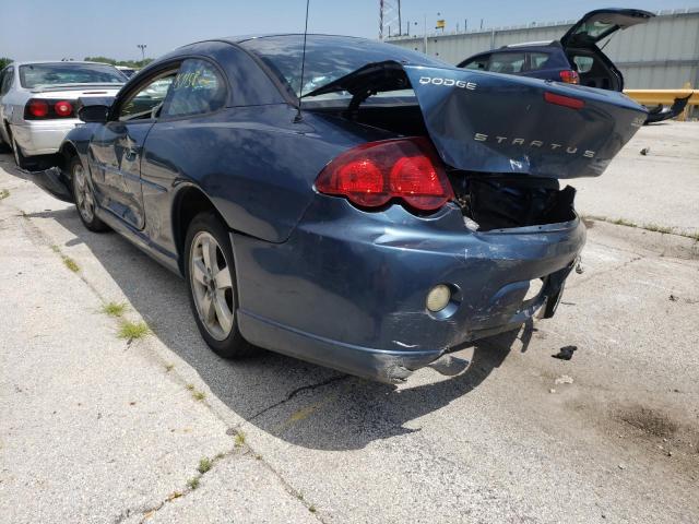 4B3AG52H24E141953 - 2004 DODGE STRATUS R/ BLUE photo 3